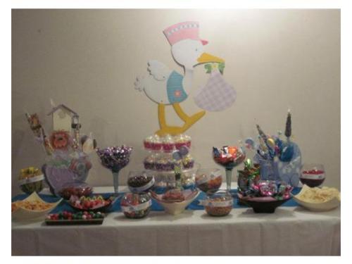Mesa para baby shower