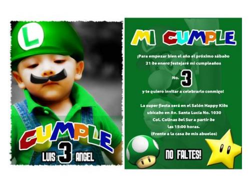 Invitación con tema de videojuego