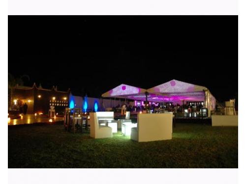 Vista del lounge en boda