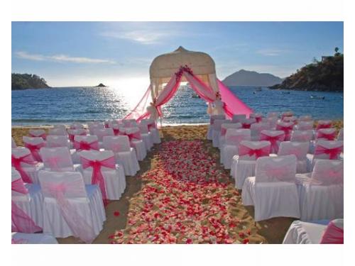 Montaje para boda en la playa