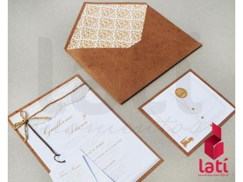 Invitaciones, boletos, mapa y sobre