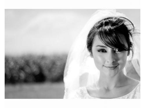 Novia con su velo