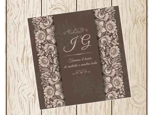 Invitaciones con flores