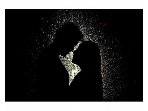 Silueta de los novios