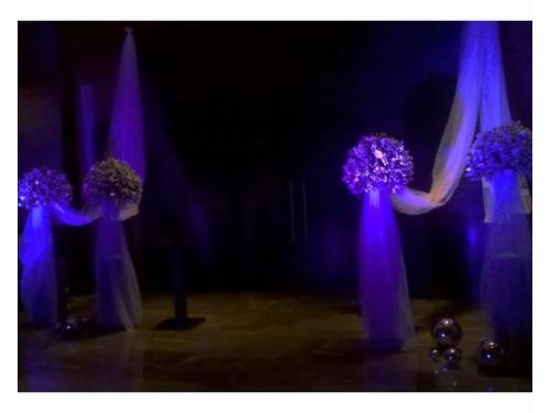 Recepción con bellas flores