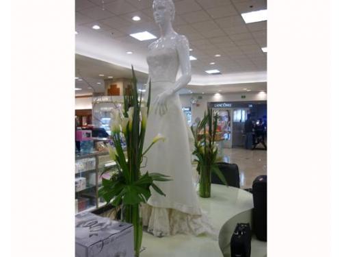 Vestido de novia dos telas